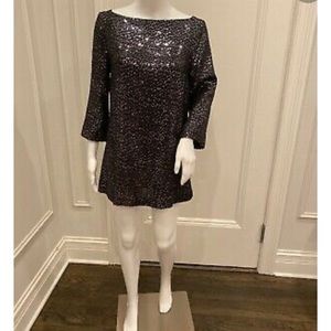 NWT Tory Burch Sequin Active Endeavors Monique Tunic Mini Dress in Gunmetal 4